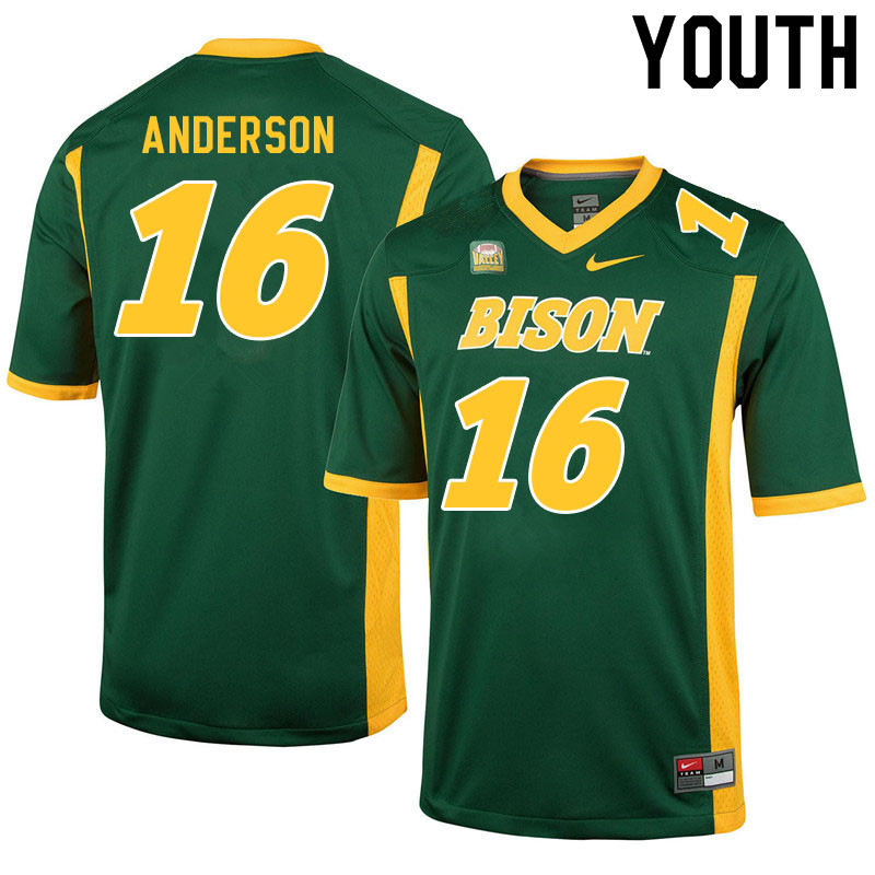 Youth #16 Peter Anderson North Dakota State Bison College Football Jerseys Sale-Green